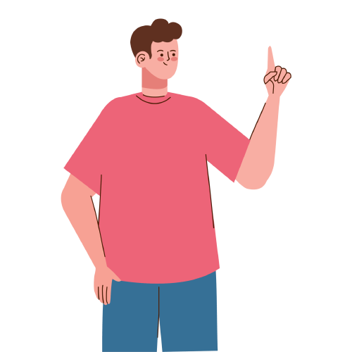 a person pointing upwards prompting you to click allow for microphone access